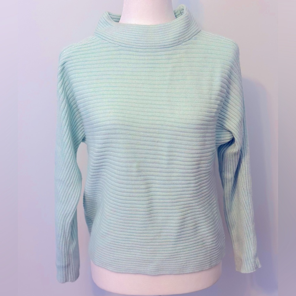 Chico’s size 1 (medium 8-10) mint green sweater